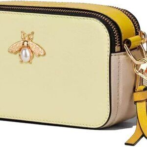 Bee Purse Camera Crossbody Bags for Women Trendy Small Snapshot Bag Wide Strap L